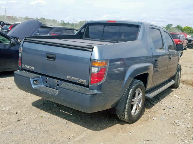 2HJYK16217H534847 - 2007 HONDA RIDGELINE BLUE photo 4