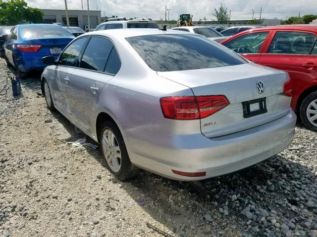 3VW2K7AJXFM242249 - 2015 VOLKSWAGEN JETTA BASE SILVER photo 3