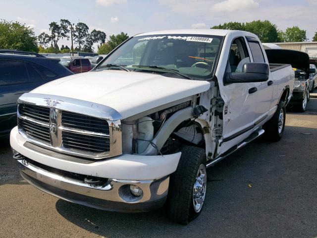 1D7KS28A57J589990 - 2007 DODGE RAM 2500 S WHITE photo 2