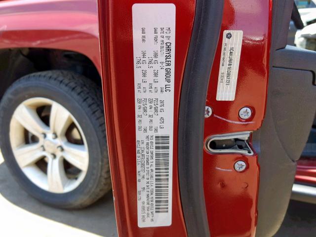 1C4NJRFB1ED892727 - 2014 JEEP PATRIOT LA RED photo 10