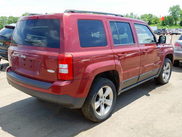 1C4NJRFB1ED892727 - 2014 JEEP PATRIOT LA RED photo 4