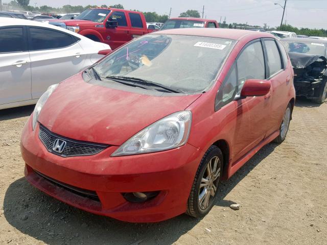 JHMGE8G43AC033239 - 2010 HONDA FIT SPORT RED photo 2