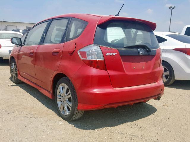 JHMGE8G43AC033239 - 2010 HONDA FIT SPORT RED photo 3