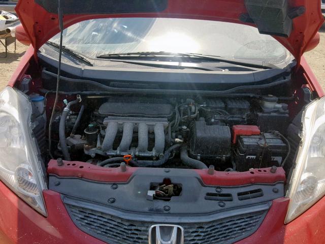 JHMGE8G43AC033239 - 2010 HONDA FIT SPORT RED photo 7