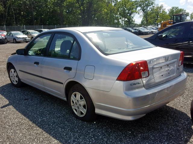 2HGES16355H584651 - 2005 HONDA CIVIC DX V SILVER photo 3