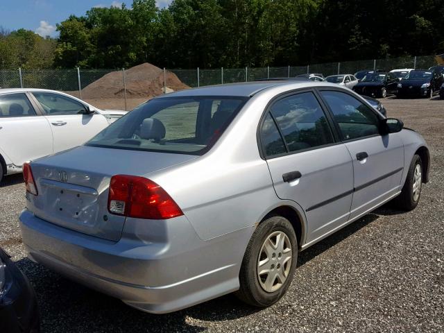 2HGES16355H584651 - 2005 HONDA CIVIC DX V SILVER photo 4