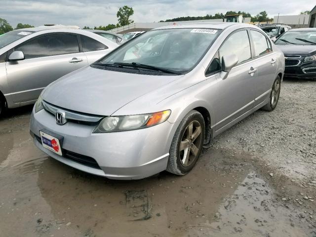 1HGFA16948L032884 - 2008 HONDA CIVIC EXL SILVER photo 2