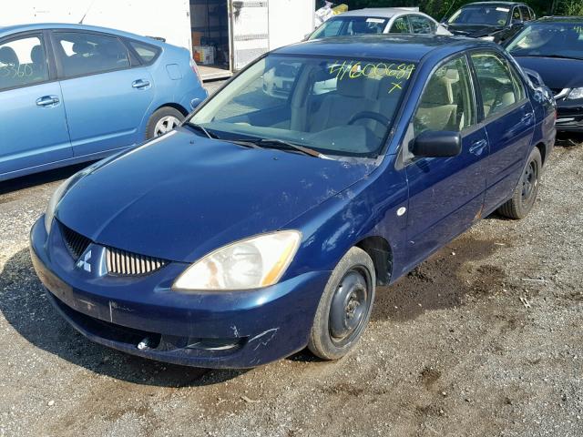 JA3AJ26E24U050802 - 2004 MITSUBISHI LANCER ES BLUE photo 2