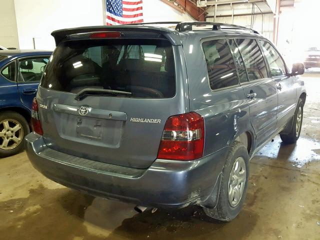 JTEGD21AX70157790 - 2007 TOYOTA HIGHLANDER BLUE photo 4