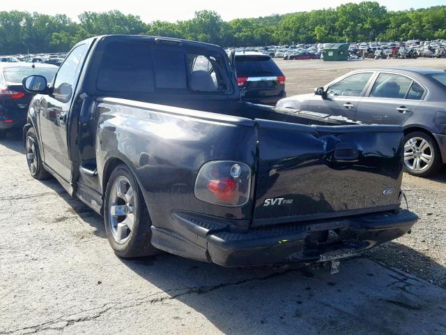 2FTRF07344CA61551 - 2004 FORD F150 SVT L BLACK photo 3