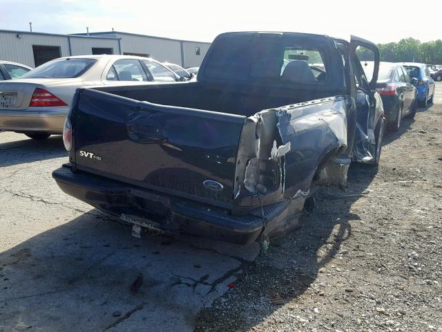 2FTRF07344CA61551 - 2004 FORD F150 SVT L BLACK photo 4