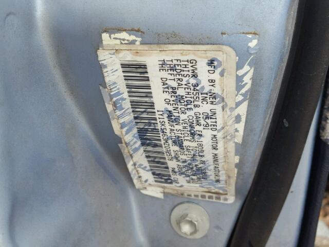 1Y1SK5463MZ072578 - 1991 GEO PRIZM BASE 蓝色 照片 10