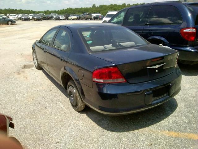 1C3EL56R04N307861 - 2004 CHRYSLER SEBRING LX BLUE photo 3