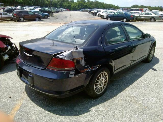 1C3EL56R04N307861 - 2004 CHRYSLER SEBRING LX BLUE photo 4