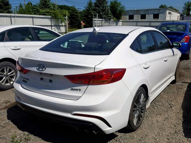 KMHD04LB9HU321623 - 2017 HYUNDAI ELANTRA SP WHITE photo 4