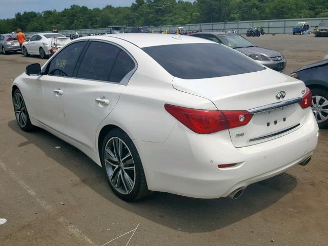 JN1BV7AR7EM701847 - 2014 INFINITI Q50 BASE Blanco foto 3