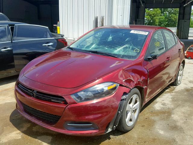 1C3CDFBB8FD237599 - 2015 DODGE DART SXT BURGUNDY photo 2