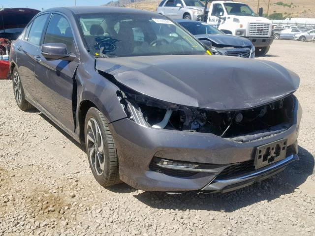 1HGCR2F83GA195142 - 2016 HONDA ACCORD EXL GRAY photo 1