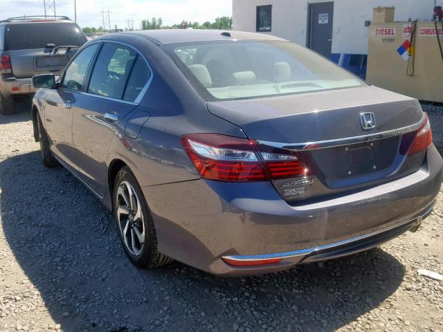 1HGCR2F83GA195142 - 2016 HONDA ACCORD EXL GRAY photo 3