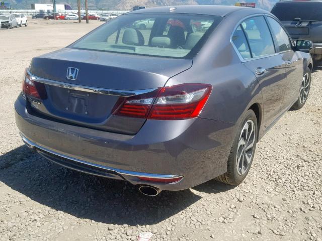 1HGCR2F83GA195142 - 2016 HONDA ACCORD EXL GRAY photo 4