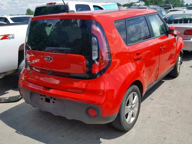 KNDJN2A22K7672234 - 2019 KIA SOUL RED photo 4