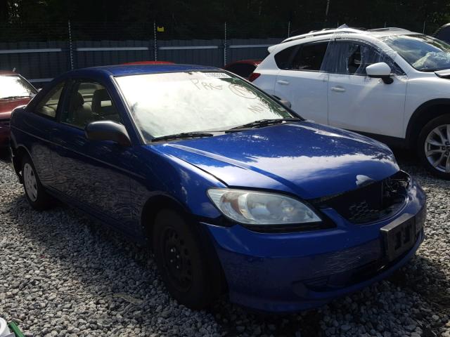 1HGEM21184L022749 - 2004 HONDA CIVIC DX V BLUE photo 1