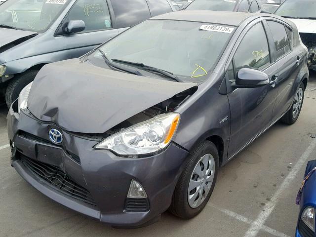 JTDKDTB35D1056862 - 2013 TOYOTA PRIUS C BLACK photo 2