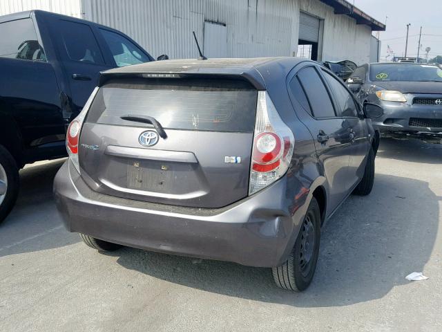 JTDKDTB35D1056862 - 2013 TOYOTA PRIUS C BLACK photo 4