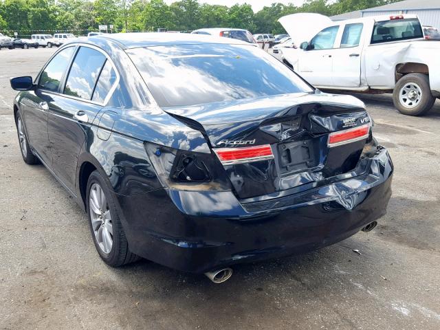 1HGCP3F78CA024593 - 2012 HONDA ACCORD EX BLACK photo 3