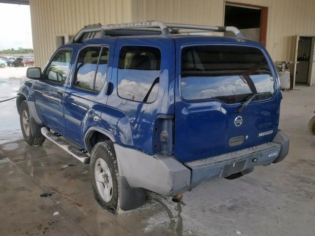 5N1ED28T24C659024 - 2004 NISSAN XTERRA XE BLUE photo 3