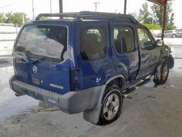 5N1ED28T24C659024 - 2004 NISSAN XTERRA XE BLUE photo 4