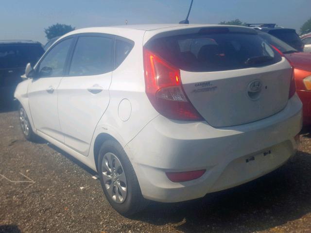 KMHCT5AE8GU279708 - 2016 HYUNDAI ACCENT SE WHITE photo 3