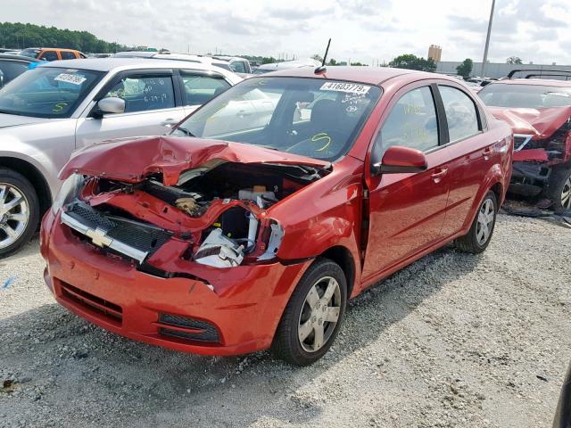 KL1TD5DE4BB198083 - 2011 CHEVROLET AVEO LS RED photo 2