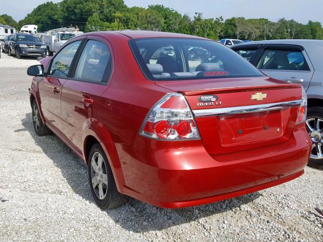 KL1TD5DE4BB198083 - 2011 CHEVROLET AVEO LS RED photo 3