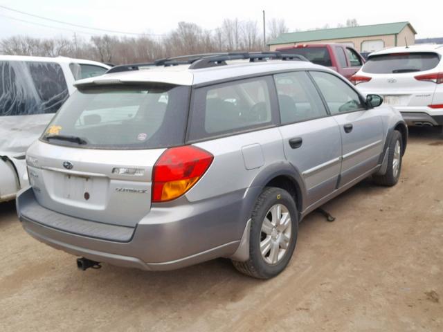 4S4BP61C657343678 - 2005 SUBARU LEGACY OUT SILVER photo 4