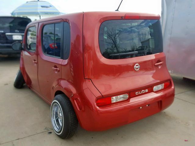 JN8AZ2KR8BT208232 - 2011 NISSAN CUBE BASE BURGUNDY photo 3