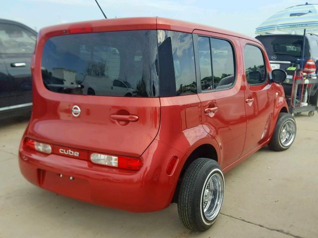 JN8AZ2KR8BT208232 - 2011 NISSAN CUBE BASE BURGUNDY photo 4