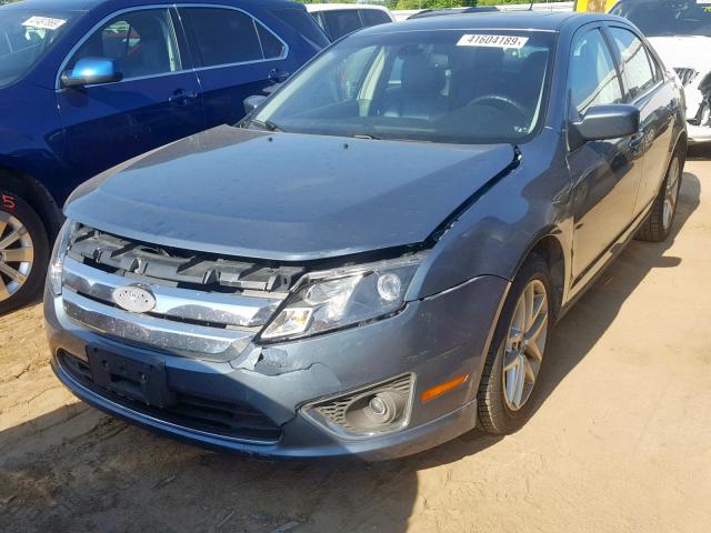 3FAHP0JA7CR362553 - 2012 FORD FUSION SEL BLUE photo 2