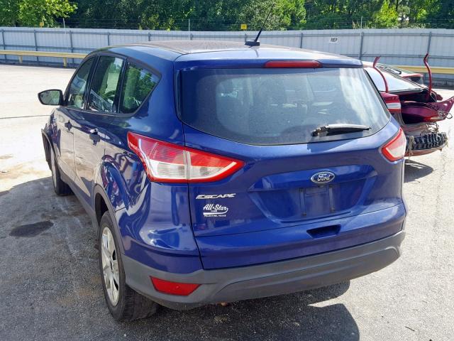 1FMCU0F77EUC11181 - 2014 FORD ESCAPE S BLUE photo 3