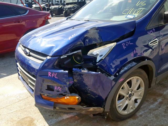 1FMCU0F77EUC11181 - 2014 FORD ESCAPE S BLUE photo 9