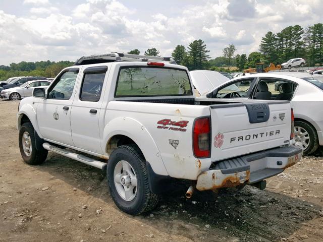 1N6ED27Y91C403747 - 2001 NISSAN FRONTIER C WHITE photo 3