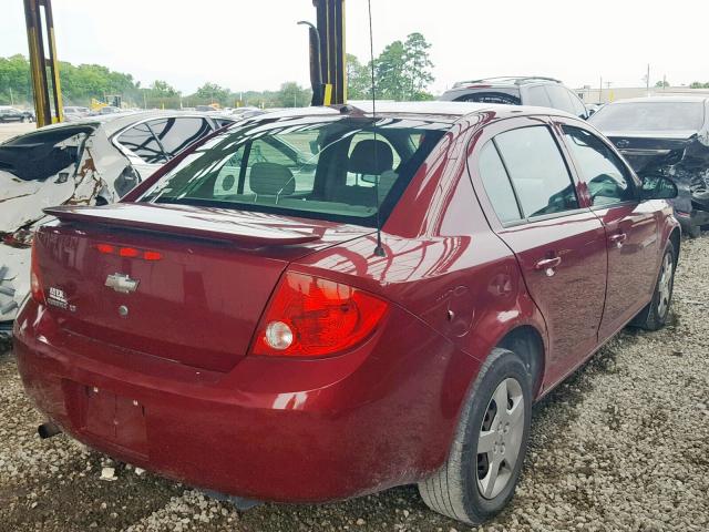 1G1AL58F787195642 - 2008 CHEVROLET COBALT LT MAROON photo 4