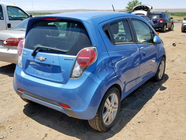 KL8CA6S97DC567828 - 2013 CHEVROLET SPARK LS BLUE photo 4