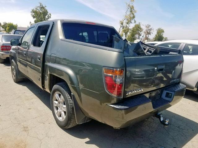 2HJYK16546H540330 - 2006 HONDA RIDGELINE GREEN photo 3