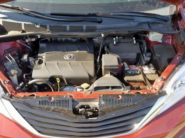 5TDKK3DC4BS117184 - 2011 TOYOTA SIENNA LE RED photo 7