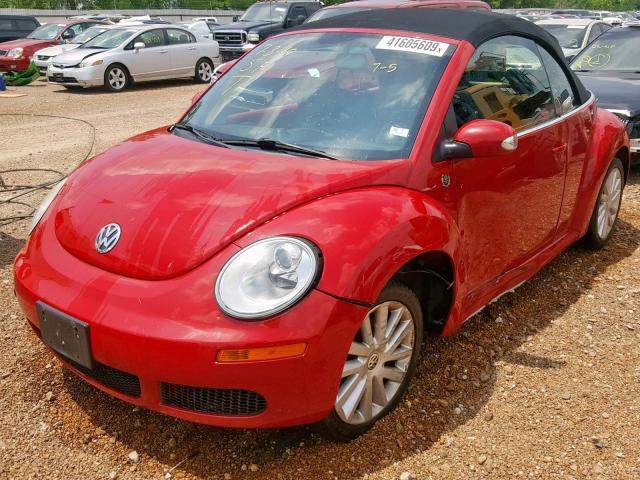 3VWRF31Y09M401213 - 2009 VOLKSWAGEN NEW BEETLE წითელი ფოტო 2
