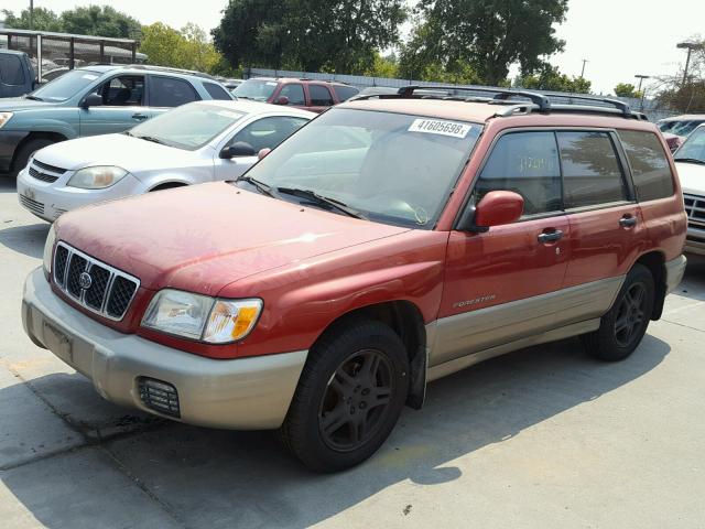 JF1SF65551G766190 - 2001 SUBARU FORESTER S RED photo 2