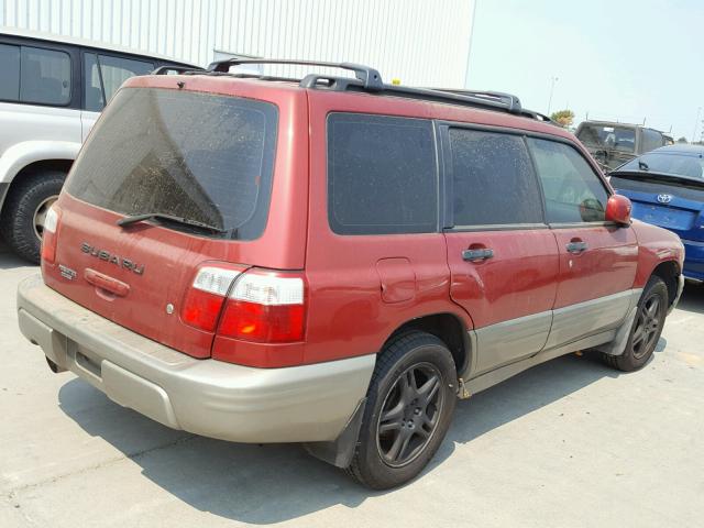 JF1SF65551G766190 - 2001 SUBARU FORESTER S RED photo 4