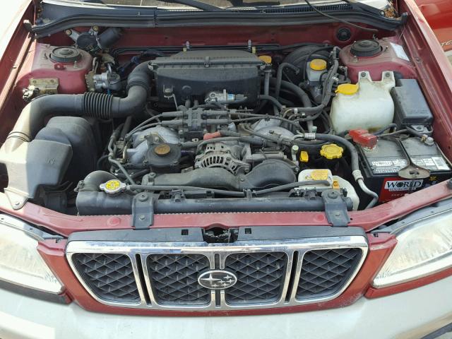 JF1SF65551G766190 - 2001 SUBARU FORESTER S RED photo 7