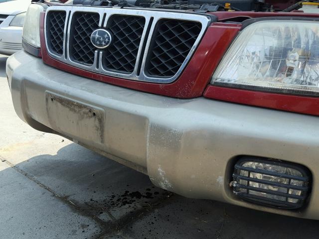 JF1SF65551G766190 - 2001 SUBARU FORESTER S RED photo 9